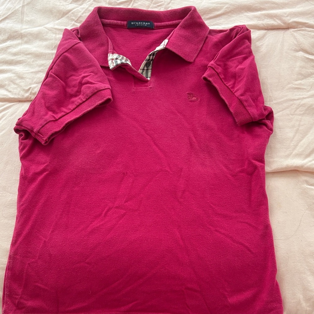 Burberry Fuchsia Polo Shirt